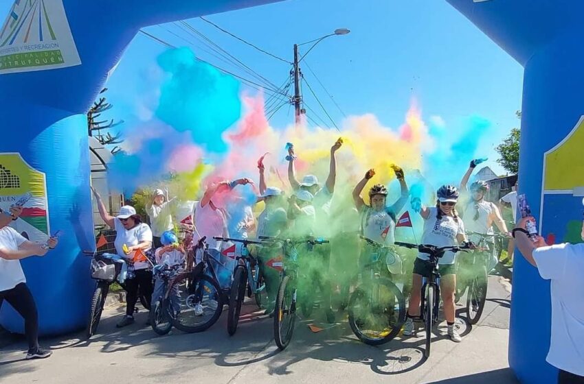  En Pitrufquén CECOSF Comenzó Celebración Aniversario N° 16 Con Gran Cicleta «Color Bike»